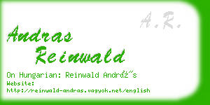 andras reinwald business card